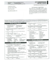 Republican Party Congressional District Census, Page 1