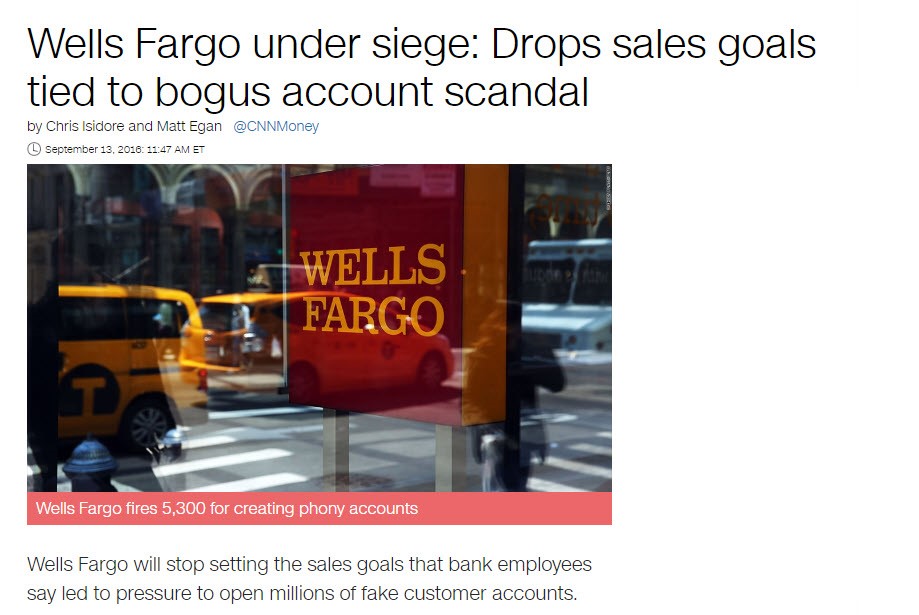 How to Avoid Wells Fargo Goal-setting Problem as shown