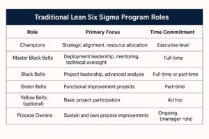 lean six sigma continuous improvement Roles